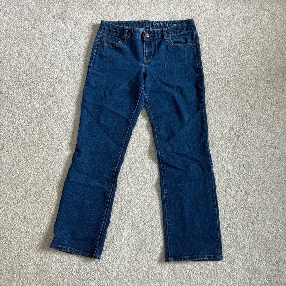 Gap premium curvy straight blue jeans